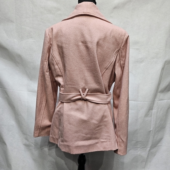 Rampage Oversized Collar Mini Trench Rose 100% Polyester Tie Jacket Size XL - Picture 5 of 8
